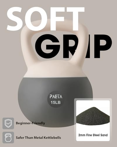 PAETA Soft Kettlebell for Home Fitness – Anti-Slip Grip & Wide Handle Design,Soft Kettlebell Set, Gentle Floor-Friendly Impact – 10lbs, 15lbs, 21lbs, for Home Functional Training - color: 10lbs Red
