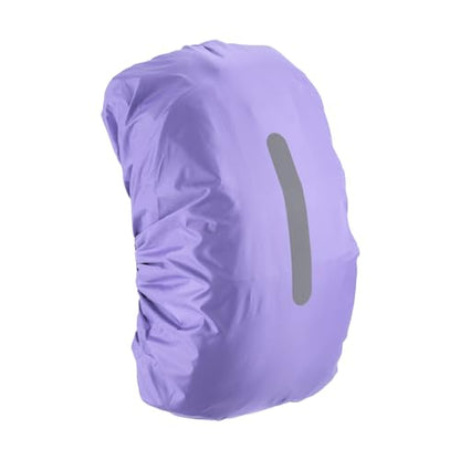 M METERXITY Backpack Rain Cover - Waterproof Lightweight Cover with Vertical Reflective Strap, Apply to Cycling/Hiking/Mountain Climbing (30-40L, S, Purple)