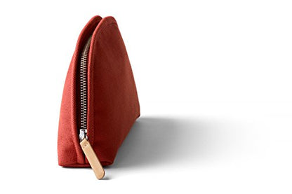 Bellroy Classic Pouch, Everyday kit, Leather and Woven Fabric (pens, Cables, Cosmetics, Personal Items) - color: Red Ochre
