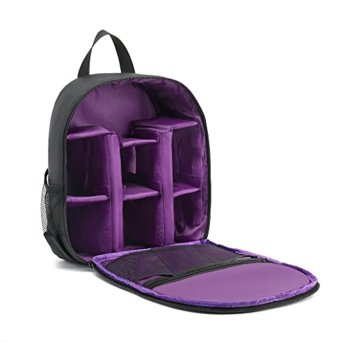 Digital DSLR Camera Waterproof Sling Backpack Shoulder Bag For Unisex Hiking Traveling Purple - color: Purple