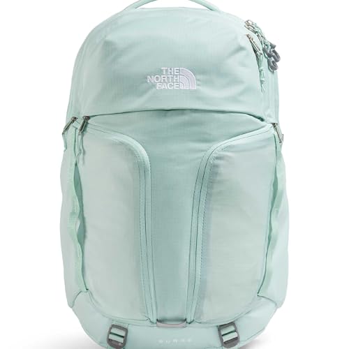 The North Face Women's Surge Commuter Laptop Backpack - Everyday Travel Bag, Laptop Sleeve, Water-Repellent, Opal Frost, One Size - color: Opal Frost