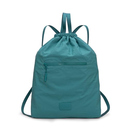Montana West Lee Drawstring Backpack Bag Lightweight Small Gym Swim Beach Bag Water Resistant Sports Sackpack for Men Women, LEE48-002TQ - color: Turquoise