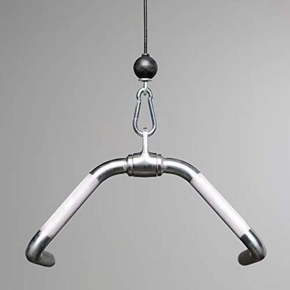 REP Fitness LAT Pulldown and Low Row Cable Machine Attachments and Functional Trainer Attachments – Curl Bar, D-Handle, Ankle Cuff, Tricep Rope, Sports Handle, Straight Bar, Row, Chinning Triangle - style: Open Rowing Attachment