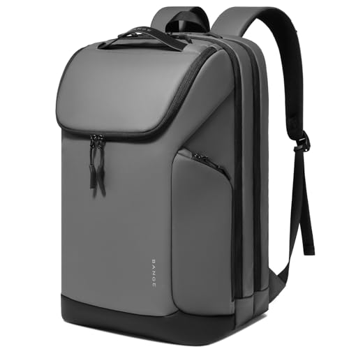 BANGE Laptop backpack with 15.6 inch laptop compartment fit for overnight and commute for men and women (Grey) - color: Grey