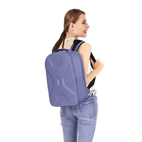 MOSISO Camera Backpack, DSLR/SLR/Mirrorless Photography Camera Bag 15-16 inch Waterproof Hardshell Case with Tripod Holder&Laptop Compartment Compatible with Canon/Nikon/Sony, Lavender Gray - color: Lavender Gray