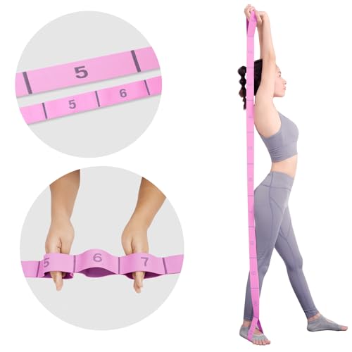 2 Pack Yoga Blocks 350g High Density, Non-Slip EVA Foam Brick with Bonus 11 loops Yoga Strap & Carry Bag, Pilates Block Set for Balance, Flexibility, Meditation, Home Gym & Studio - color: Pink Brick & Pink Band