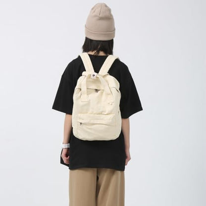 MaxxCloud Vintage Canvas Backpack Purse Tote Satchel Hiking Daypack Travel Bag Handbag Rucksack (583 beige)