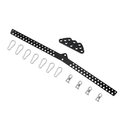 Multi-Grip LAT Pull Down Bar Hardened Powder-Coated Finish, 360° Rotating Stainless Steel Adapter, Neutral & Wide Grip Spreader Bar for Pulley System Gym & Cable Machines - color: BLACK-38&6in