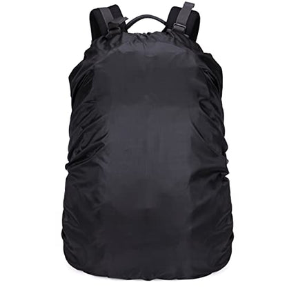 Muka Backpack Rain Cover with Cross Buckle Straps & Storage Pouch (20-80L) - color: Black, size: XX-Large