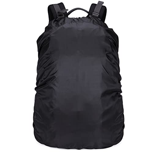Muka Backpack Rain Cover with Cross Buckle Straps & Storage Pouch (20-80L) - color: Black, size: XX-Large