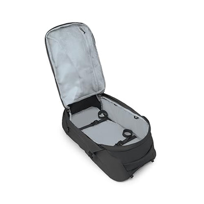 Osprey Farpoint 55L Men's Travel Backpack - Carry On Bag with Personal Item Sized Detachable Daypack, Black, Extended Fit - color: Black, style: 55l - Extended Fit