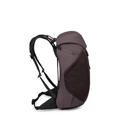 Osprey Hikelite LT 30L Hiking Backpack - Lightweight Travel Daypack with Rain Cover for Men and Women, Graphite Purple - color: Graphite Purple, style: 30l