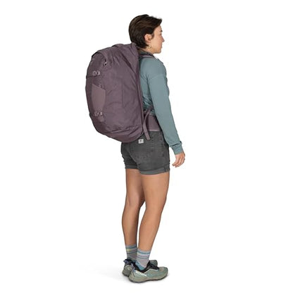 Osprey Fairview 40L Women's Travel Backpack - Carry On Bag with Laptop Sleeve and Toiletry Pocket, Graphite Purple - color: Graphite Purple, style: 40l