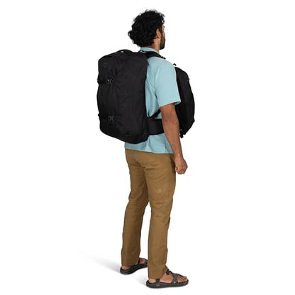 Osprey Farpoint 55L Men's Travel Backpack - Carry On Bag with Personal Item Sized Detachable Daypack, Antique Blue - color: Antique Blue, style: 55l