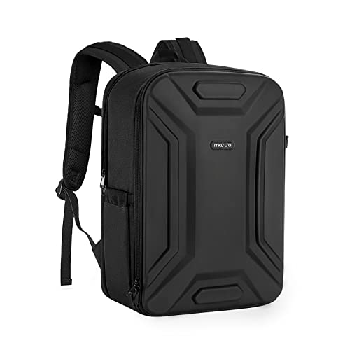 MOSISO Camera Backpack, DSLR/SLR/Mirrorless Camera Bag Waterproof Symmetric Geometric Hard Shell with Tripod Holder&15-16 inch Laptop Compartment Compatible with Canon/Nikon/Sony, Black