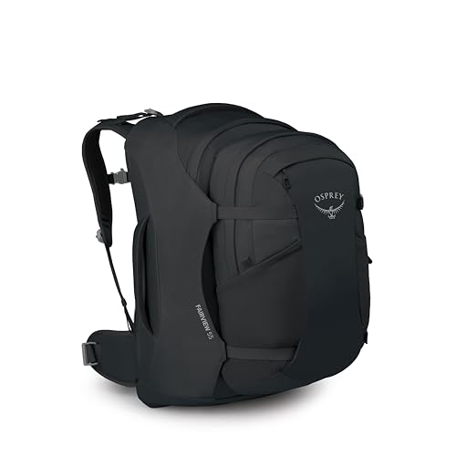 Osprey Fairview 55L Women's Travel Backpack - Carry On Bag with Personal Item Sized Detachable Daypack, Black - color: Black, style: 55l