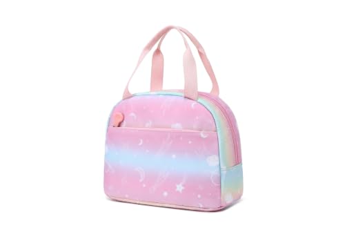 MOONBABY Girls Backpack, Kids Backpack for Girls, School bag for Primary Elementary Teenage, Middle School Students Bookbag - color: 3pcs-pink Planet
