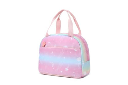 MOONBABY Girls Backpack, Kids Backpack for Girls, School bag for Primary Elementary Teenage, Middle School Students Bookbag - color: 3pcs-pink Planet