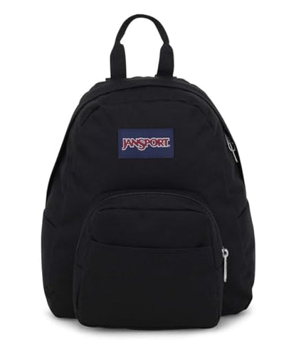 JanSport Half Pint Mini Backpack, 10.2 L - Durable Mini Bag Purse with Adjustable Shoulder Straps, Single Main Compartment, Zippered Stash Pocket, Black - color: Black