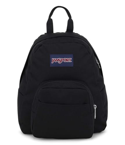 JanSport Half Pint Mini Backpack, 10.2 L - Durable Mini Bag Purse with Adjustable Shoulder Straps, Single Main Compartment, Zippered Stash Pocket, Black - color: Black