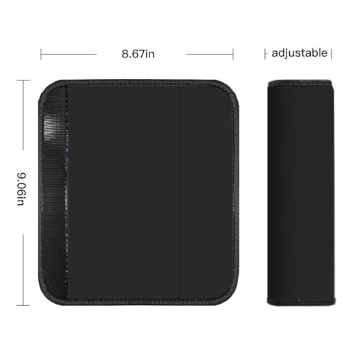 Car Seat Belt Pad Cover, 2-Pack Soft Car Safety Seat Belt Strap Shoulder Pad for Adults and Children, Suitable for Car Seat Belt, Backpack, Shoulder Bag(Black) - color: 2 pack Black cover