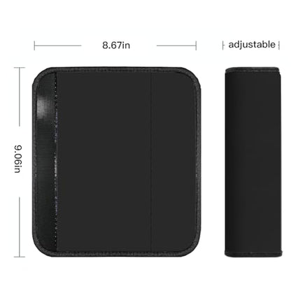 Car Seat Belt Pad Cover, 2-Pack Soft Car Safety Seat Belt Strap Shoulder Pad for Adults and Children, Suitable for Car Seat Belt, Backpack, Shoulder Bag(Black) - color: 2 pack Black cover
