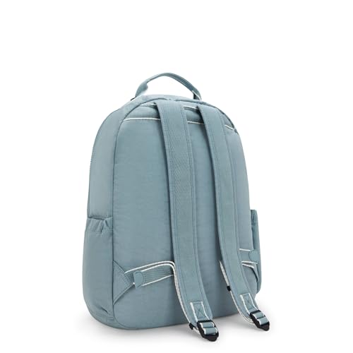 Kipling Women's Seoul 15" Laptop Backpack, Durable, Roomy with Padded Shoulder Straps, Built-In Protective Sleeve - color: Relaxed Grey, size: 12.75''L x 17.25''H x 8''D