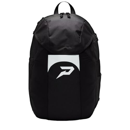 Phenom Elite All-Purpose Sports Backpack – Water-Resistant Athletic Bag with Rain Fly, Helmet & Gear Compartment, Laptop Sleeve, and Side Water Bottle Holders | Black