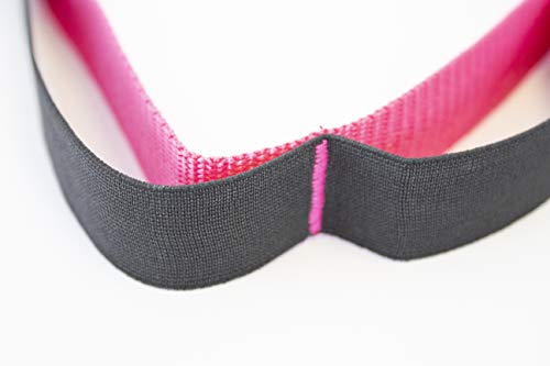RangeMaster Stretch Strap with Exercise Guide│ Versatile Multi-Loop Strap Perfect for Yoga, Pilates, and Physical Therapy │ Portable │ Helps Improve Flexibility - color: Pink