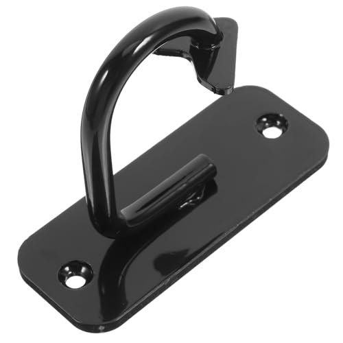 SUPVOX Yoga Hammock Wall Anchor Hook, Black Steel Fixed Mount for Home Gym Accessories, Resistance Band and Pilates Strap Hanging, Workout Strength Exercise Wall Hanger