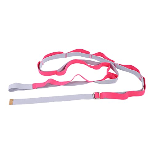 Yoga Stretching Strap, Yoga Strap for Flexibility and Balance, 3.1m Oxford Cloth Leg Stretcher with Foam - Covered Snap Ring, for Dance Gymnastics Physical Therapy and - color: Red