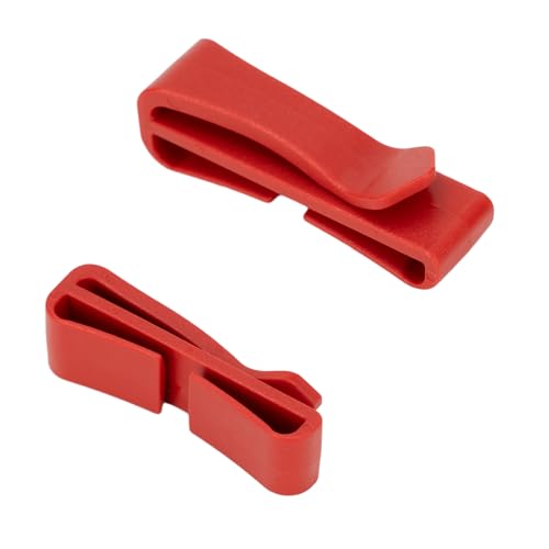 TACNEX Tactical Backpack Strap Clip Webbing Keeper Holder MOLLE Belt Hook Retainer Harness/Sling/Bag/Military Strap Stays - color: Red, size: 1"