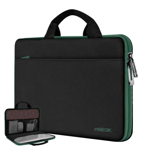 Hseok Laptop Case for MacBook Pro 14 inch TSA Sleeve Handbag,Black-Green - color: Black-green