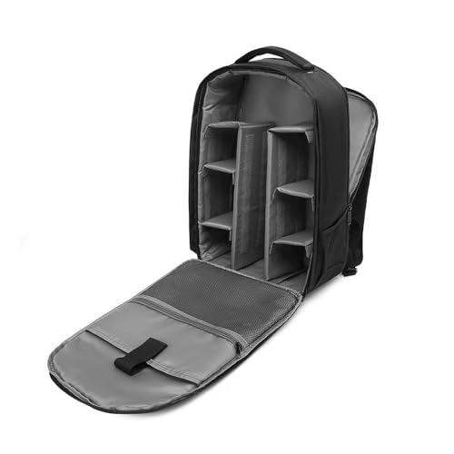 Camera SLR Bag Waterproof Large Capacity Shoulder Outdoor Photography Travel Backpack Camera Bag Case (Grey) - color: Grey