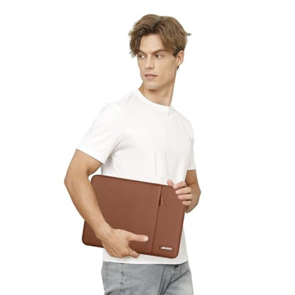 MOSISO Laptop Case 13 inch, Laptop Sleeve Compatible with MacBook Neo/Air/Pro 13 inch with A18/M5/M4/M3/M2/M1 Chip 2026-2016, Polyester Vertical Computer Sleeve Bag with Pocket, Caramel Brown - color: Caramel Brown, size: 13 inch