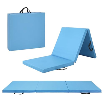 CAP Barbell All Purpose Folding Anti Tear Exercise Training Aerobic Fitness Gym & Gymnastics Balance Mat | Multiple colors - color: Blue, style: 6' x 2' x 2.0" Thick