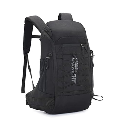 Bseash 40L Waterproof Hiking Camping Backpack with Rain Cover, Outdoor Sport Travel Daypack Rucksack for Skiing Cycling (Black) - color: Black