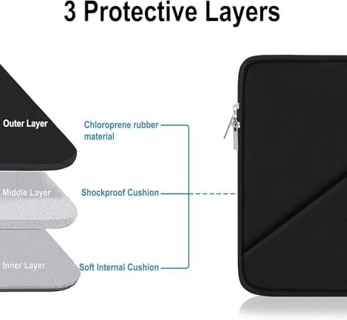 Laptop Case 13 inch, Traveling Carrying Computer Bag with Zippered Pocket, Shockproof Protective Laptop Sleeve Compatible for 13 inch New MacBook Air M2, 13 inch MacBook Pro M2 M1, Black - color: Black, size: 13 inch