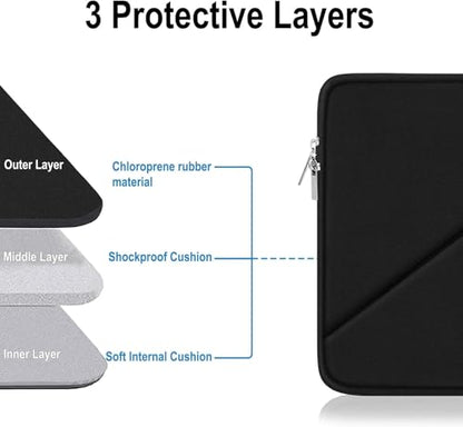 Laptop Sleeve 15 inch, Traveling Carrying Computer Bag with Zippered Pocket, Shockproof Protective Laptop Case Compatible for 15.4 in HP, Dell, Acer, Asus, Lenovo, Apple Notebook, Black - color: Black, size: 15 inch