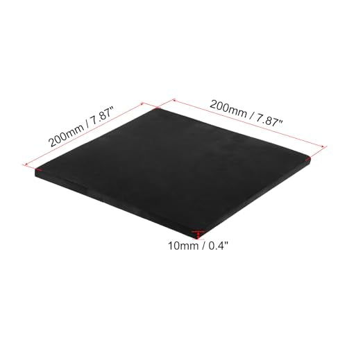PATIKIL Rubber Anti-Vibration Pads, 2 Pcs Square Vibration Isolation Mats 8" x 8" x 0.4" for HVAC Air Conditioner Air Compressor Washer Dryer, Black - size: 8" x 8" x 0.4"