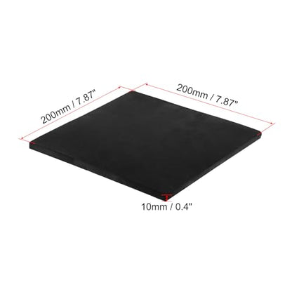 PATIKIL Rubber Anti-Vibration Pads, 2 Pcs Square Vibration Isolation Mats 8" x 8" x 0.4" for HVAC Air Conditioner Air Compressor Washer Dryer, Black - size: 8" x 8" x 0.4"