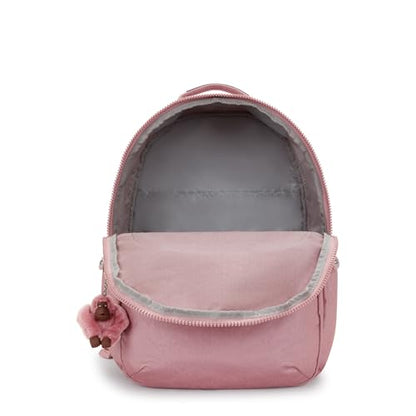 Kipling Women's Seoul Extra Large 17" Laptop Backpack, Durable, Roomy with Padded Shoulder Straps, Built-In Protective Sleeve - color: Berry Glow Met, size: 13.5''L x 17.75''H x 9''D