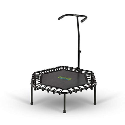 Mini Trampoline, Exercise Fitness Rebounder for Adults & Kids, for Indoor & Outdoor Use, Foldable, Pre-Attached Springs, with Handle, - size: 40 Inch, style: Bungee - No Spring No Fold