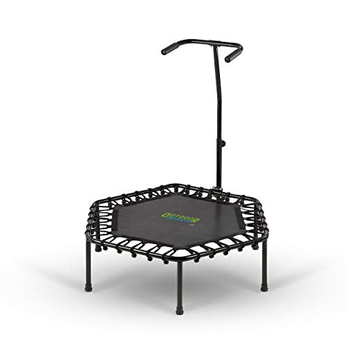Mini Trampoline, Exercise Fitness Rebounder for Adults & Kids, for Indoor & Outdoor Use, Foldable, Pre-Attached Springs, with Handle, - size: 40 Inch, style: Bungee - No Spring No Fold