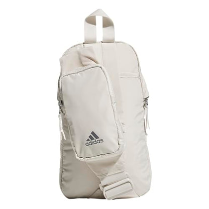 adidas Essentials Crossbody – Athletic Sling Bag with Phone Pocket - color: Alumina Beige/Grey Four/2.0
