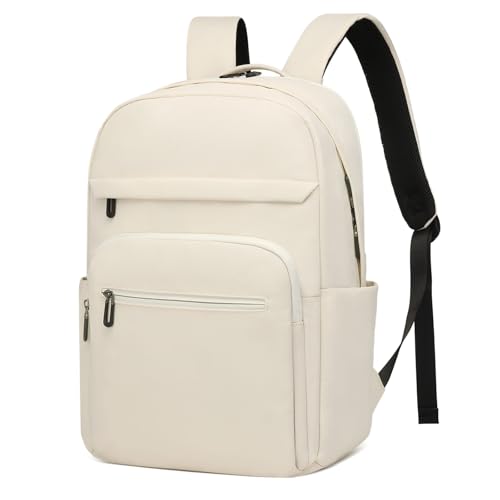 16 Inch Laptop Backpack for Men, Business Work Backpack for Everyday Commute, Waterproof Travel Office Computer Bag, Beige - color: Beige Soft Sheel