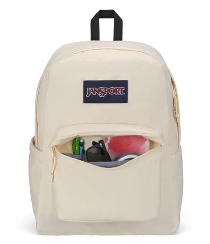 JanSport SuperBreak Plus Backpack with Padded 15-inch Laptop Sleeve and Integrated Bottle Pocket - Spacious and Durable Daypack for Work and Travel - Coconut - color: Coconut