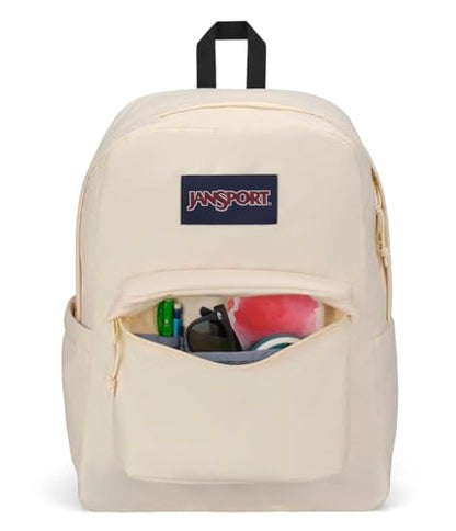 JanSport SuperBreak Plus Backpack with Padded 15-inch Laptop Sleeve and Integrated Bottle Pocket - Spacious and Durable Daypack for Work and Travel - Coconut - color: Coconut
