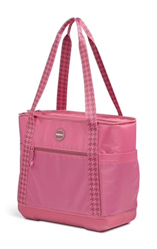 Igloo Tag Along 12-Can Satchel Cooler | Insulated Cooler Bag with Sturdy EVA Base - color: Thrift Pink, style: Tote 36-Can
