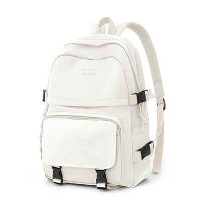 weradar Backpacks For School Teens Boys Girls,Cute Bookbag,Lightweight College Backpack For Women Men,Waterproof Middle School Bag Casual Travel Daypack(Beige) - color: B-beige